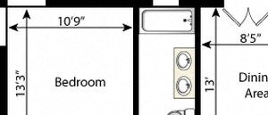 Four Bedroom, Two Bathroom